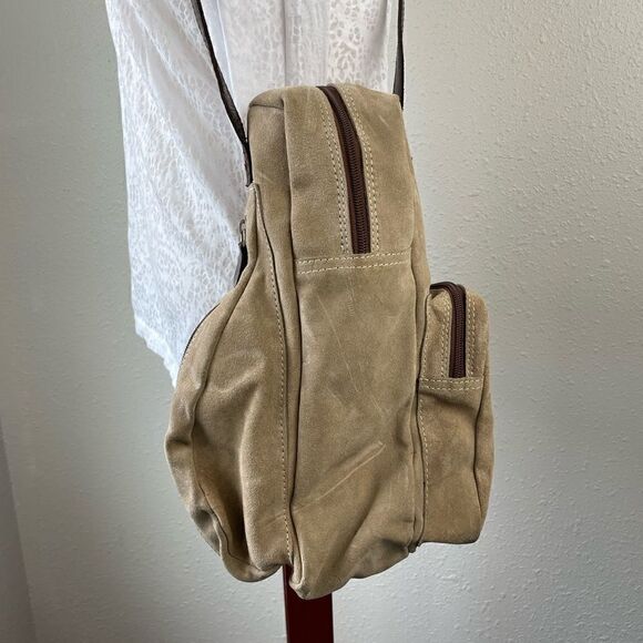 NWT Prago Tan Leather Crossbody Bag - Picture 4 of 7